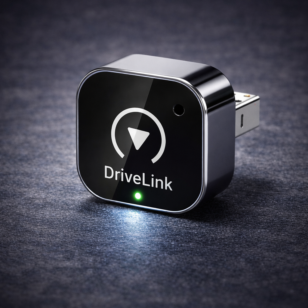 2026 DriveLink Adaptateur CarPlay / Android Auto Sans Fil - Connexion WiFi 5G Rapide - Plug and Play USB C