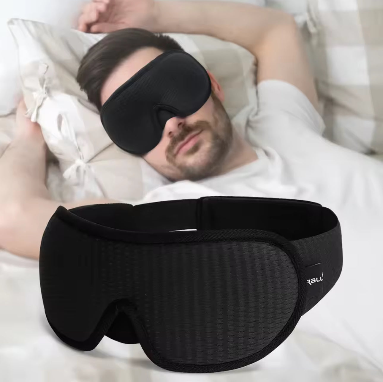 LUNARA SleepMask Masque de sommeil 3D occultant 100% obscurité